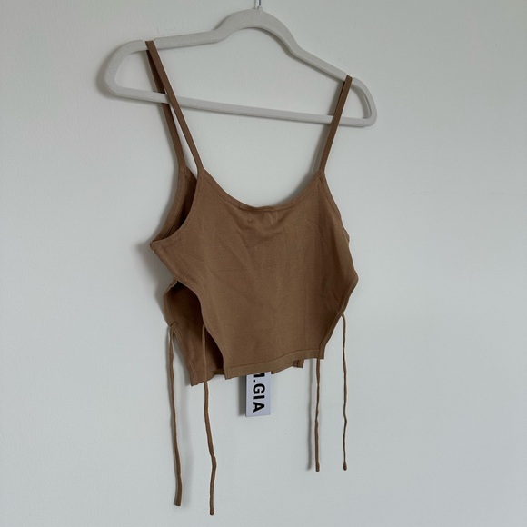 I. AM. GIA Fiorenza Top + Pant Tan or Camel 2 Piece Set Size Medium (NWT) - Picture 9 of 16